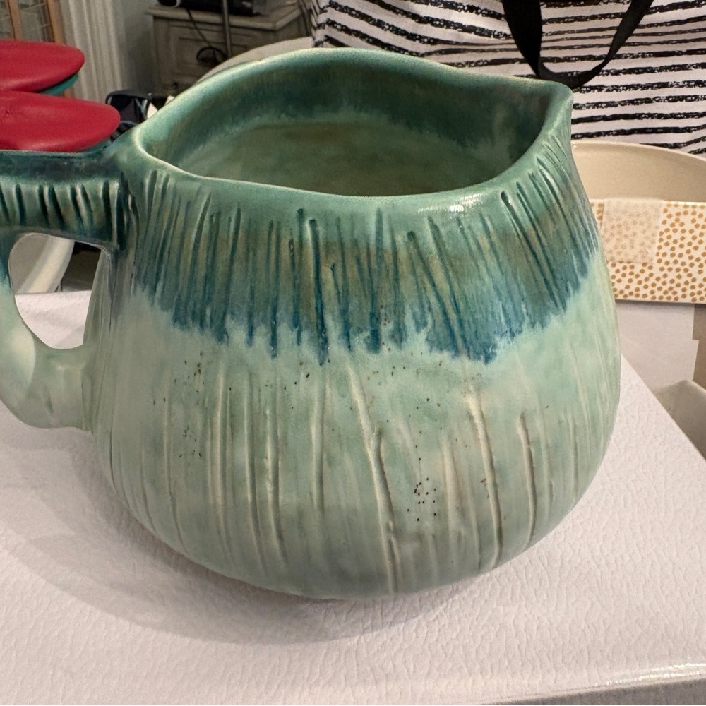 McCarty Pottery Elegant Green Pitcher - Picture 2 of 2